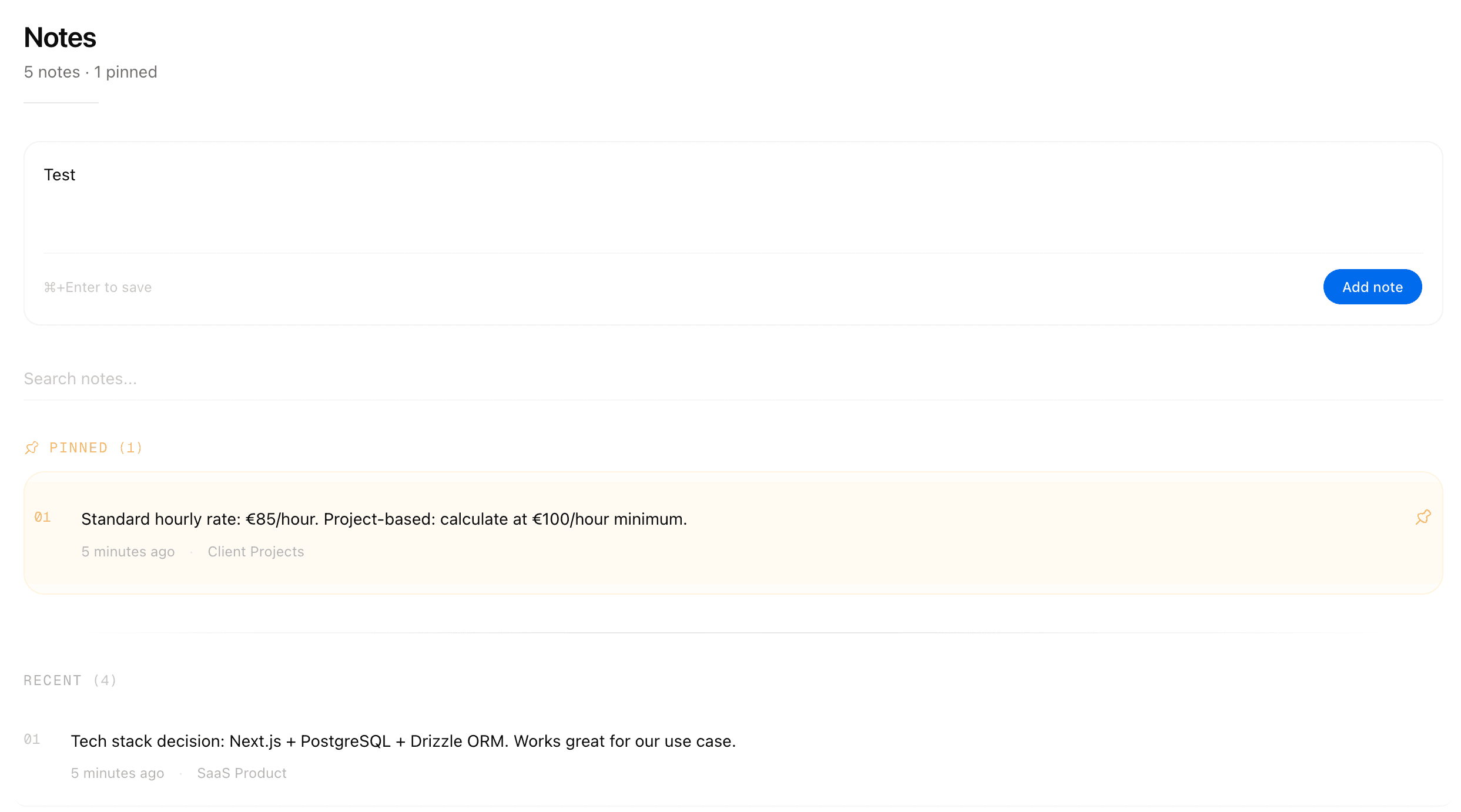 Quick notes & inbox - 1